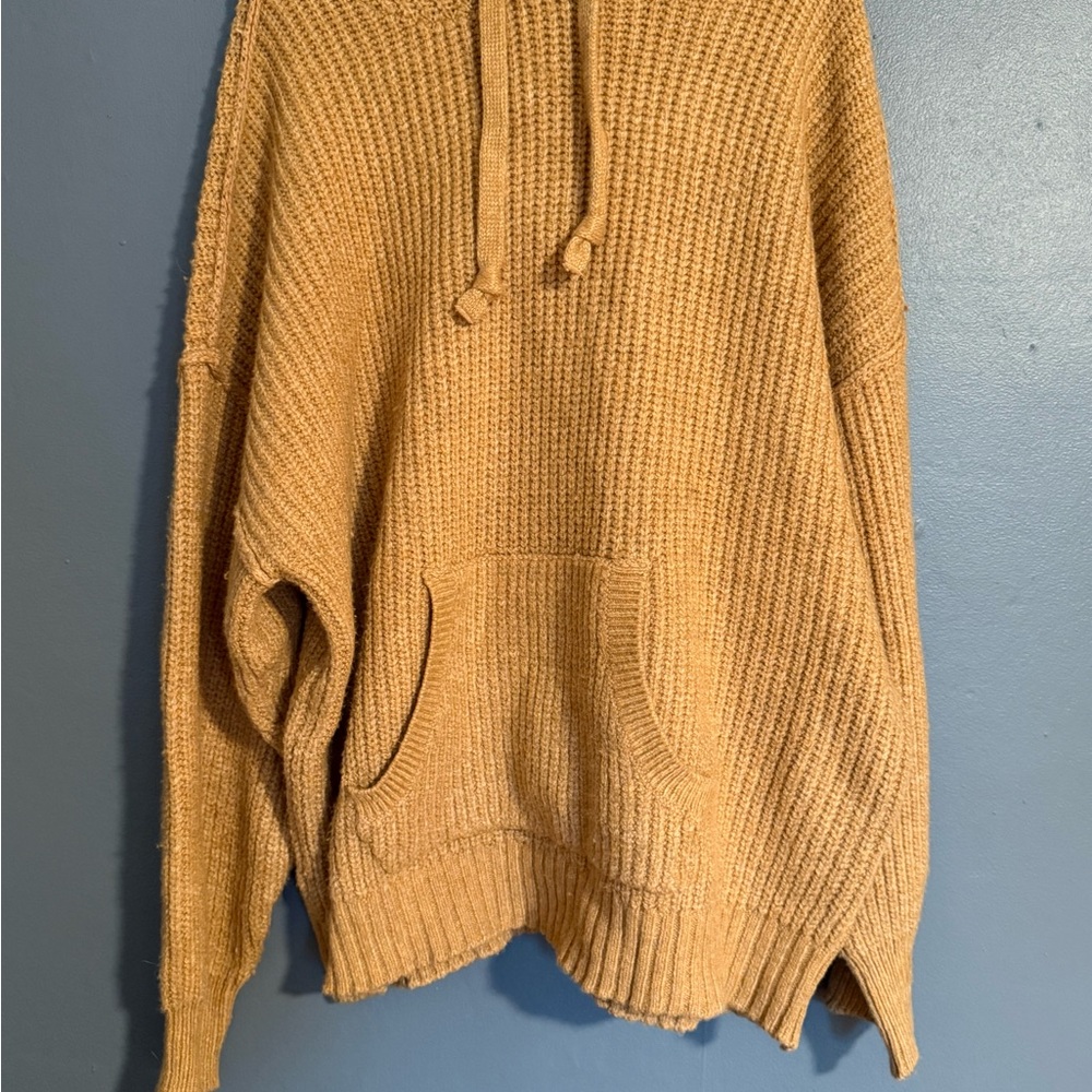 American Eagle Outfitters Mustard Knit Hoodie